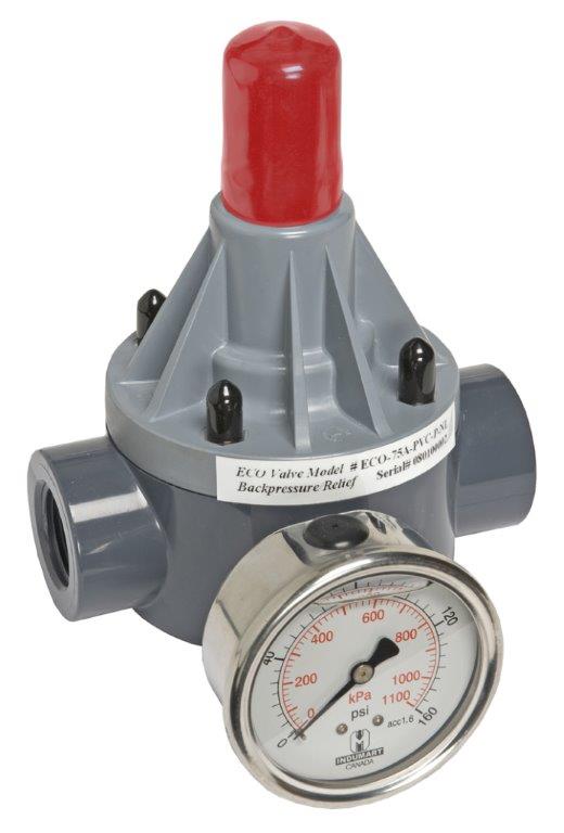 Eco Valve Back Pressure Valve in PVC Mid-Range Pressure